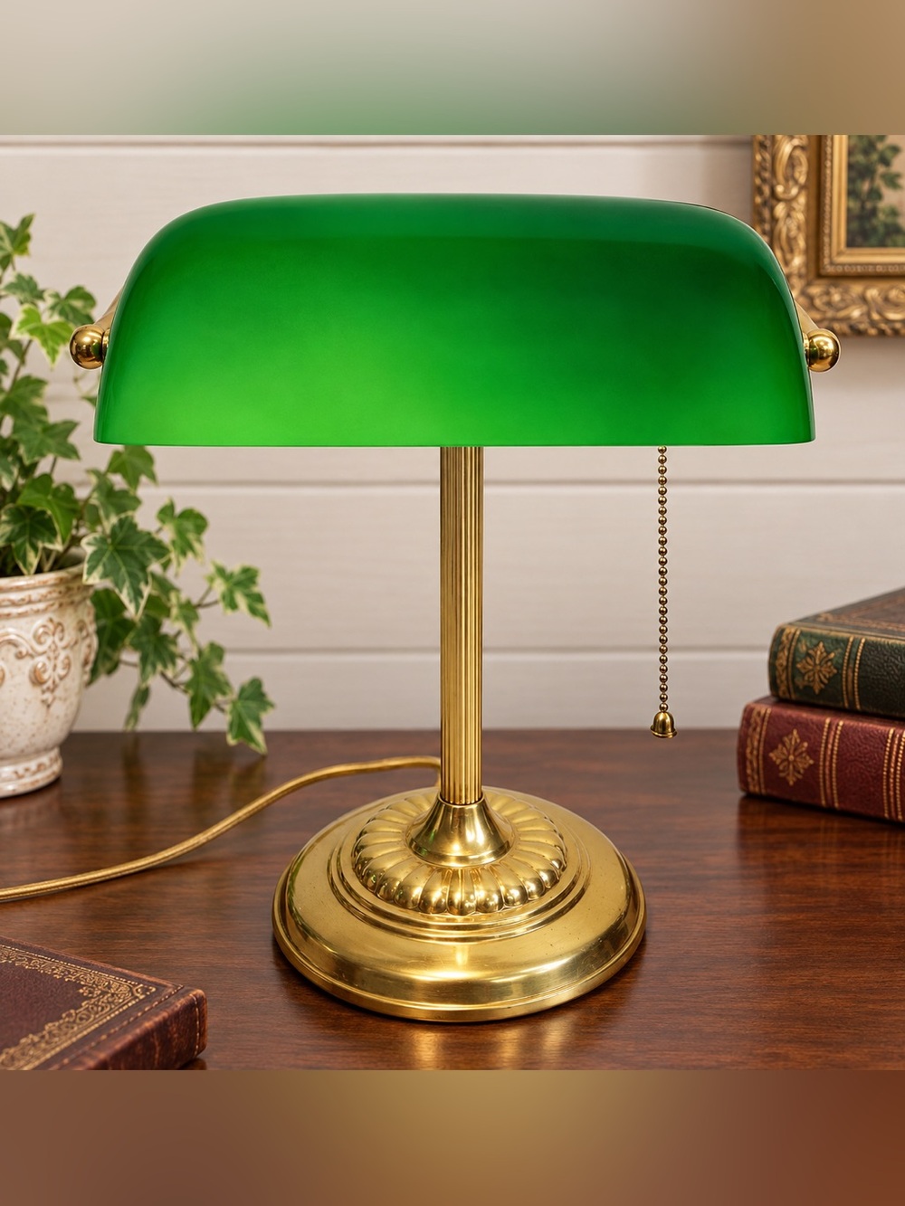 Vintage Green Glass Bankers Lamp Shade Replacement Emerald Desk Lamp Shade
